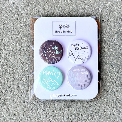 Wild Child Button Pin