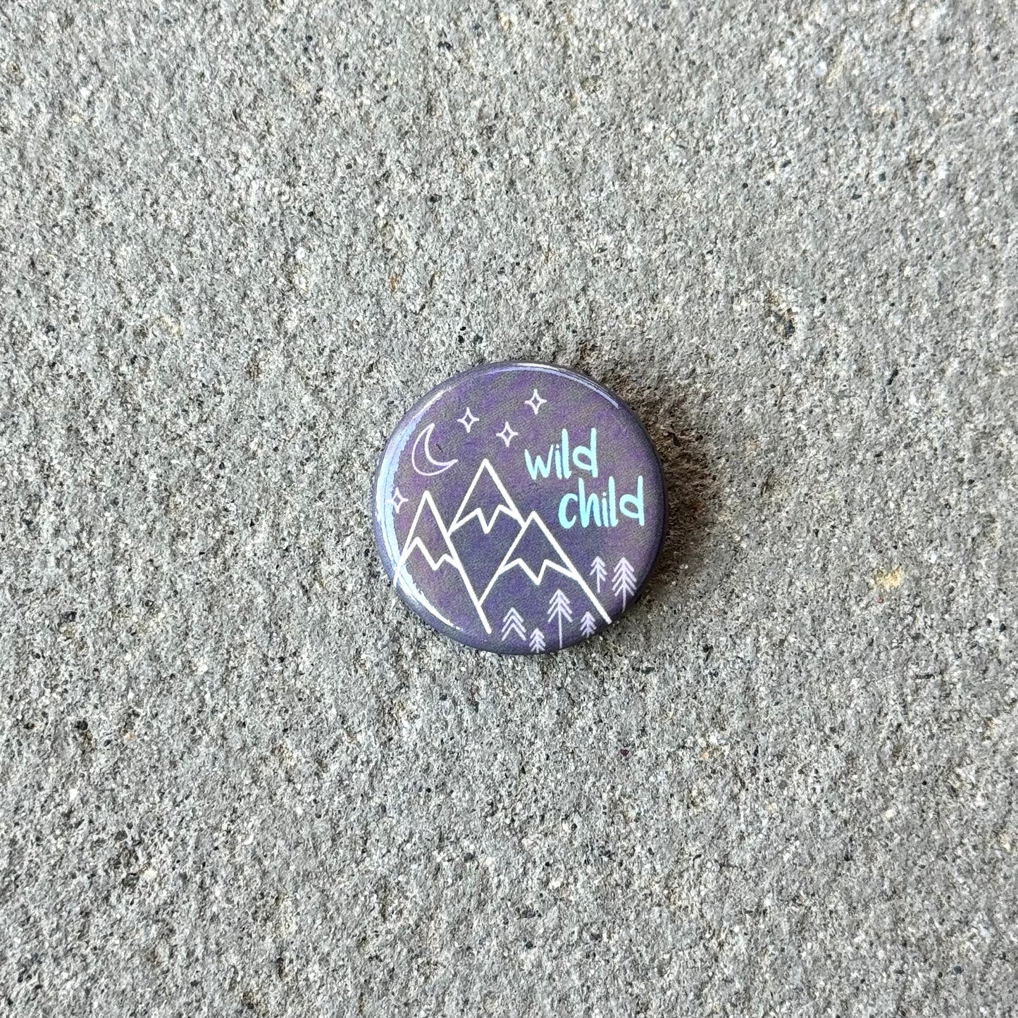 Wild Child Button Pin