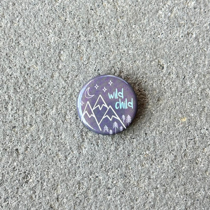 Wild Child Button Pin