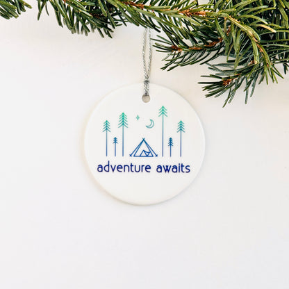 Adventure Awaits Tent Ornament