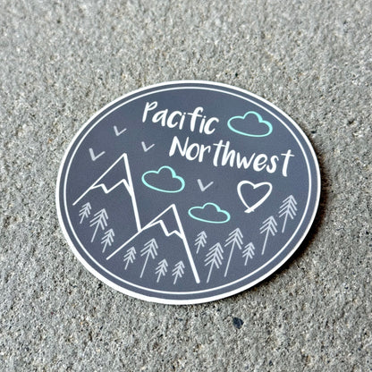 Pacific Northwest 3" Charcoal Sticker / Decal