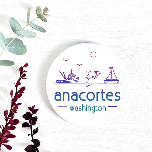 Anacortes Maritime Ceramic Coaster