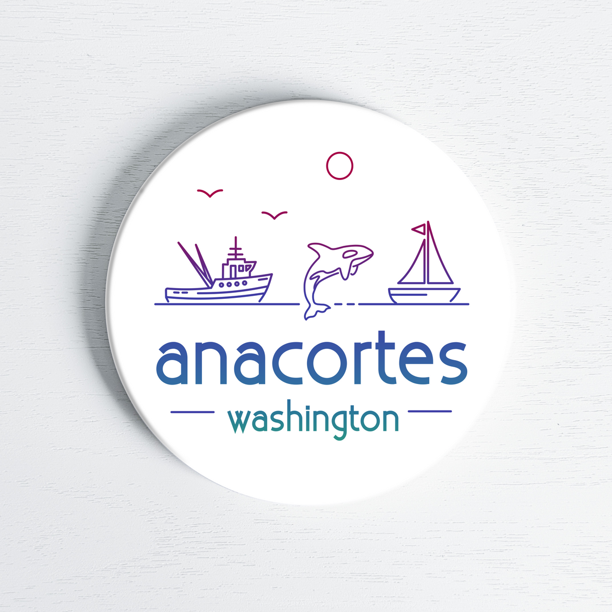 Anacortes Maritime Ceramic Coaster