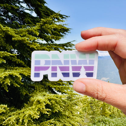 PNW Color Block Cutout 3” Sticker / Decal