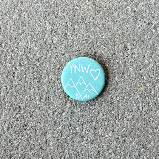 PNW Love (Mint) Button Pin