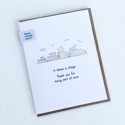 It Takes a Village Greeting Card