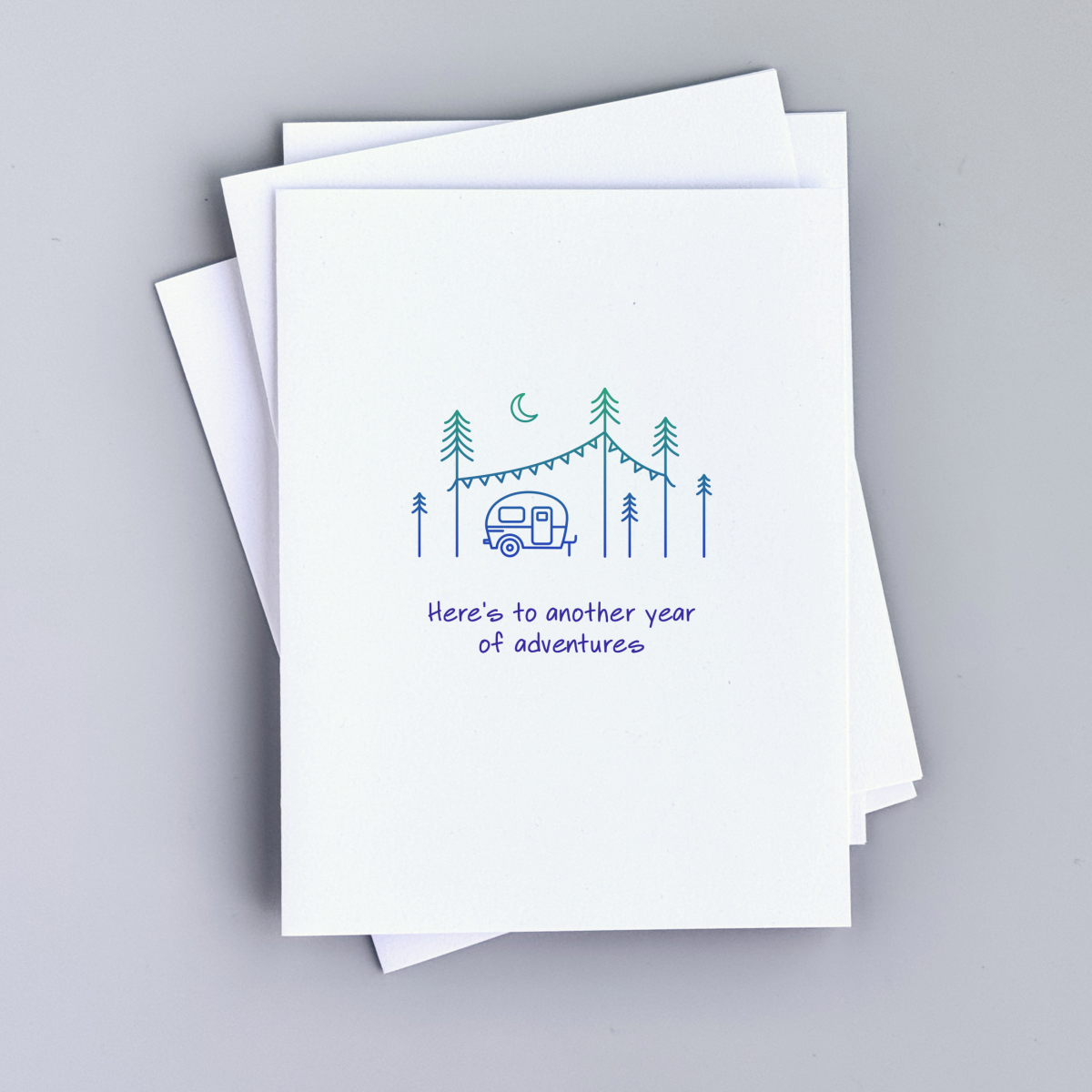 Here's To Another Year of Adventures Greeting Card
