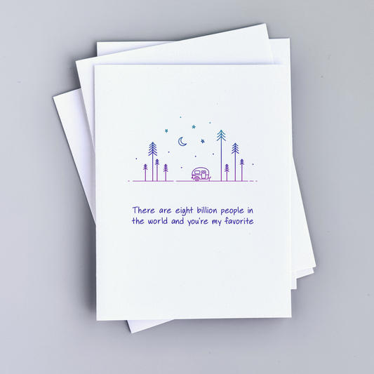 8 Billion People Greeting Card