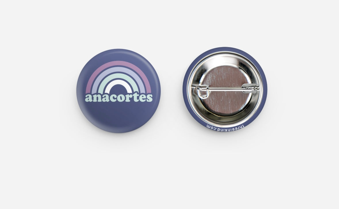 Anacortes Rainbow Button Pin