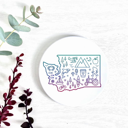 Everything Washington Ceramic Coaster