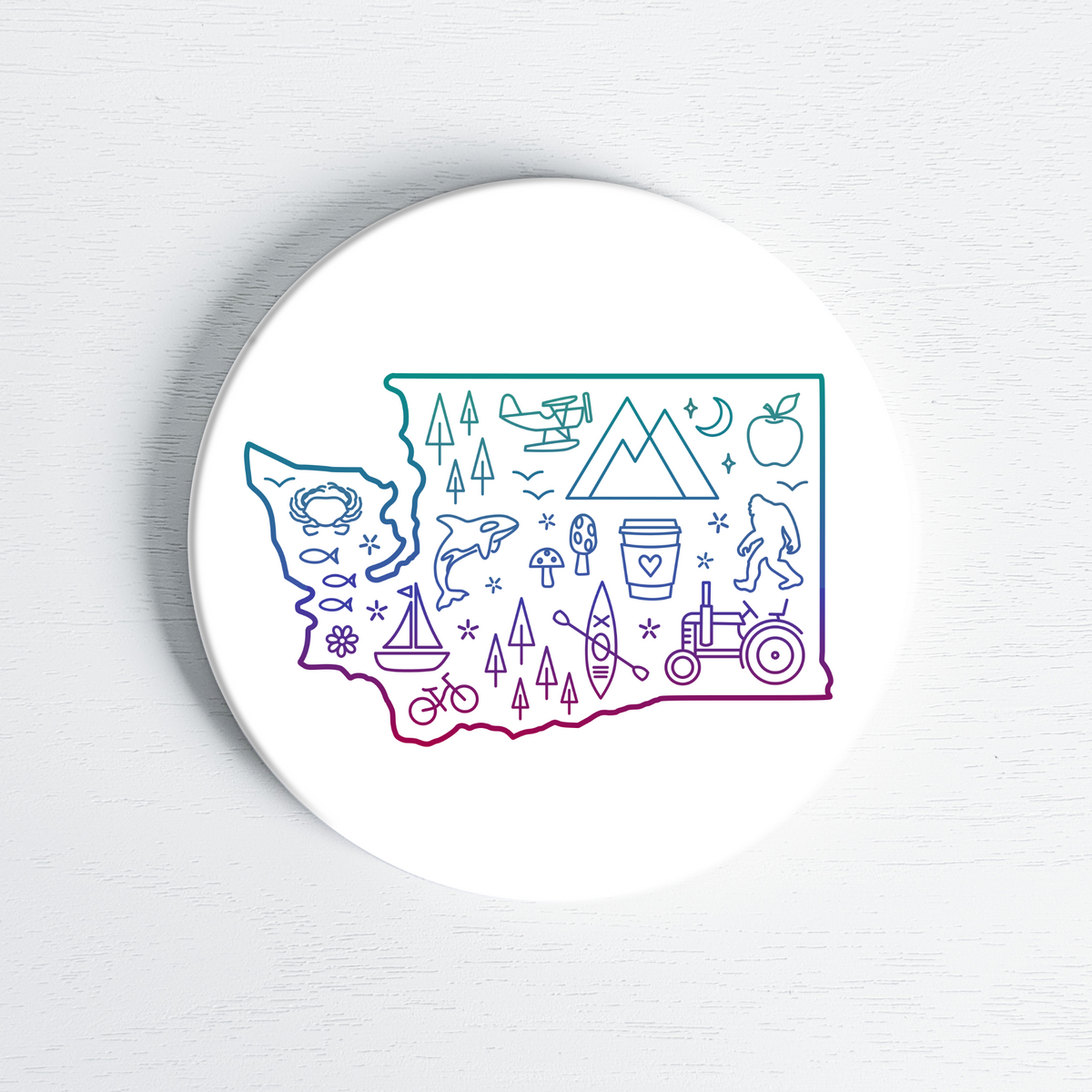 Everything Washington Ceramic Coaster