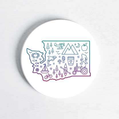 Everything Washington Ceramic Coaster