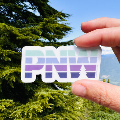 PNW Color Block Cutout 3” Sticker / Decal