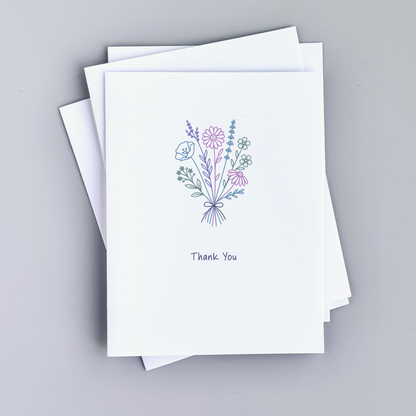 Thank You Wildflower Bouquet Greeting Card