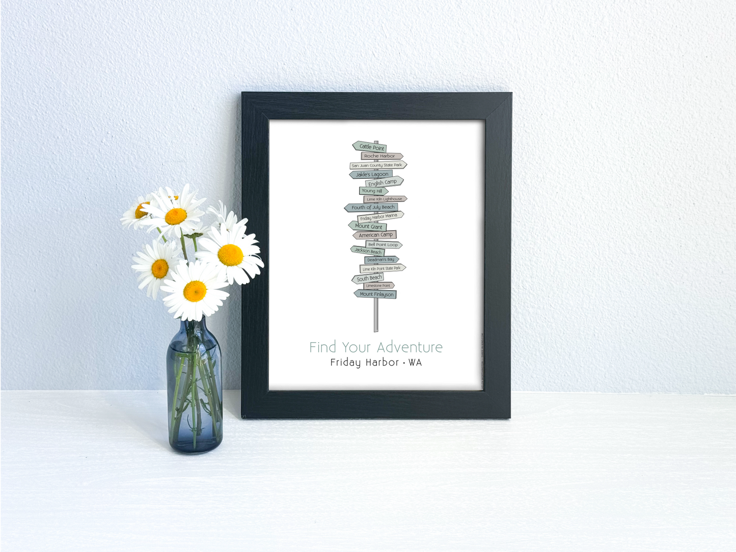 Local Signpost Series - Friday Harbor Art Print (Unframed)