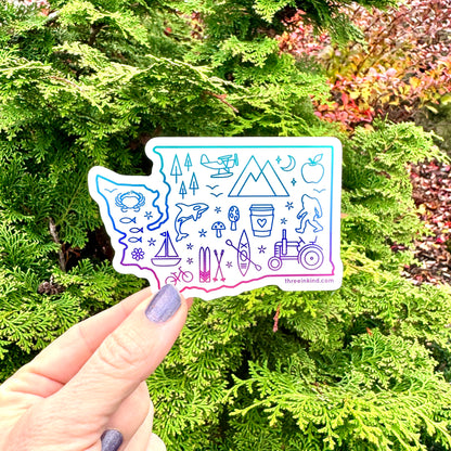 Washington State Everything Cutout Sticker / Decal