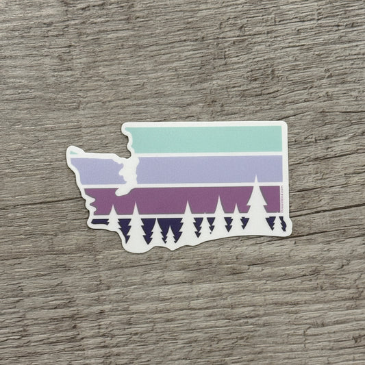 Washington State Color Block Cutout 3” Sticker / Decal