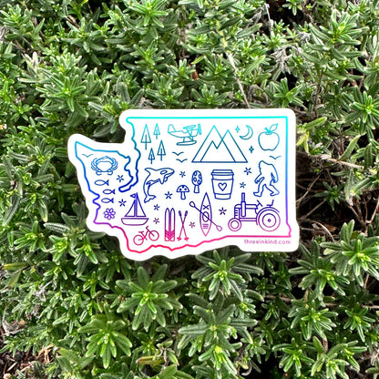 Washington State Everything Cutout Sticker / Decal