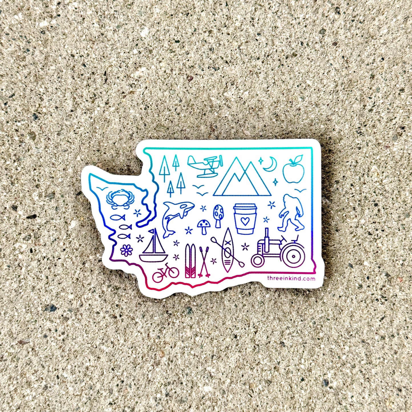 Washington State Everything Cutout Sticker / Decal