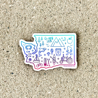 Washington State Everything Cutout Sticker / Decal
