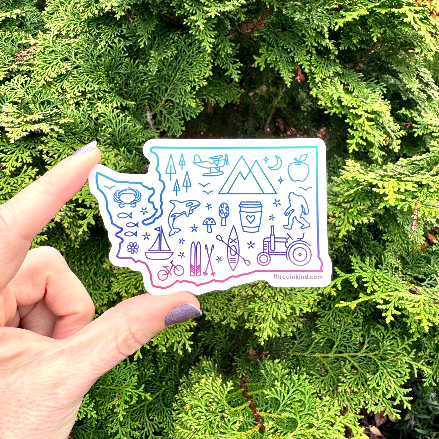 Washington State Everything Cutout Sticker / Decal