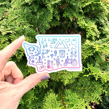 Washington State Everything Cutout Sticker / Decal