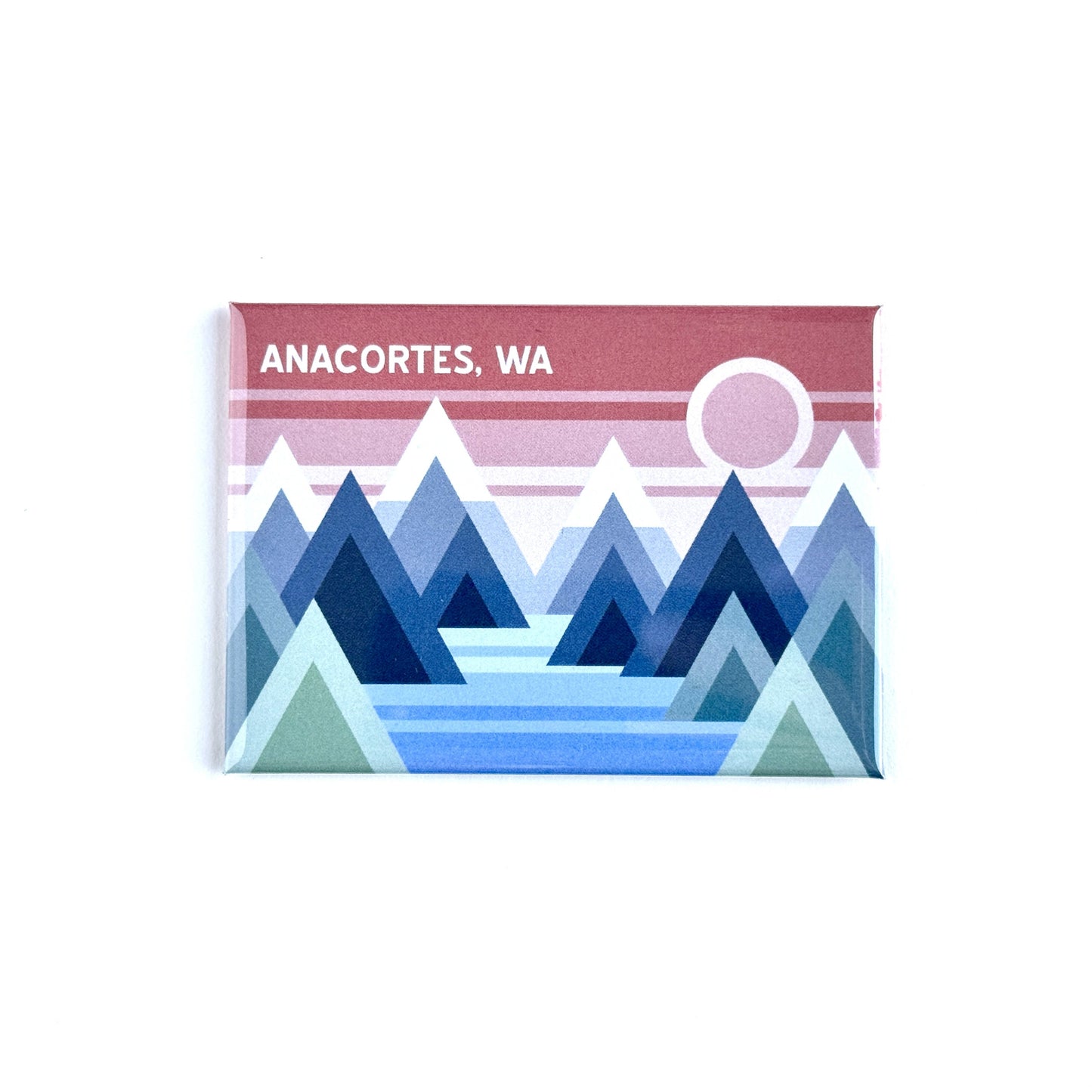 Anacortes Geo Mountain Design Magnet