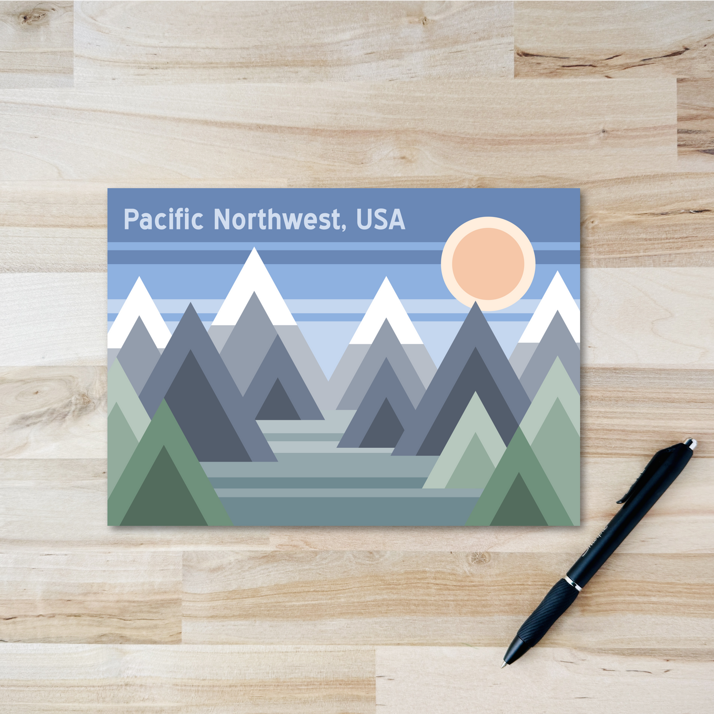 Pacific Northwest Postcard - Geo Design