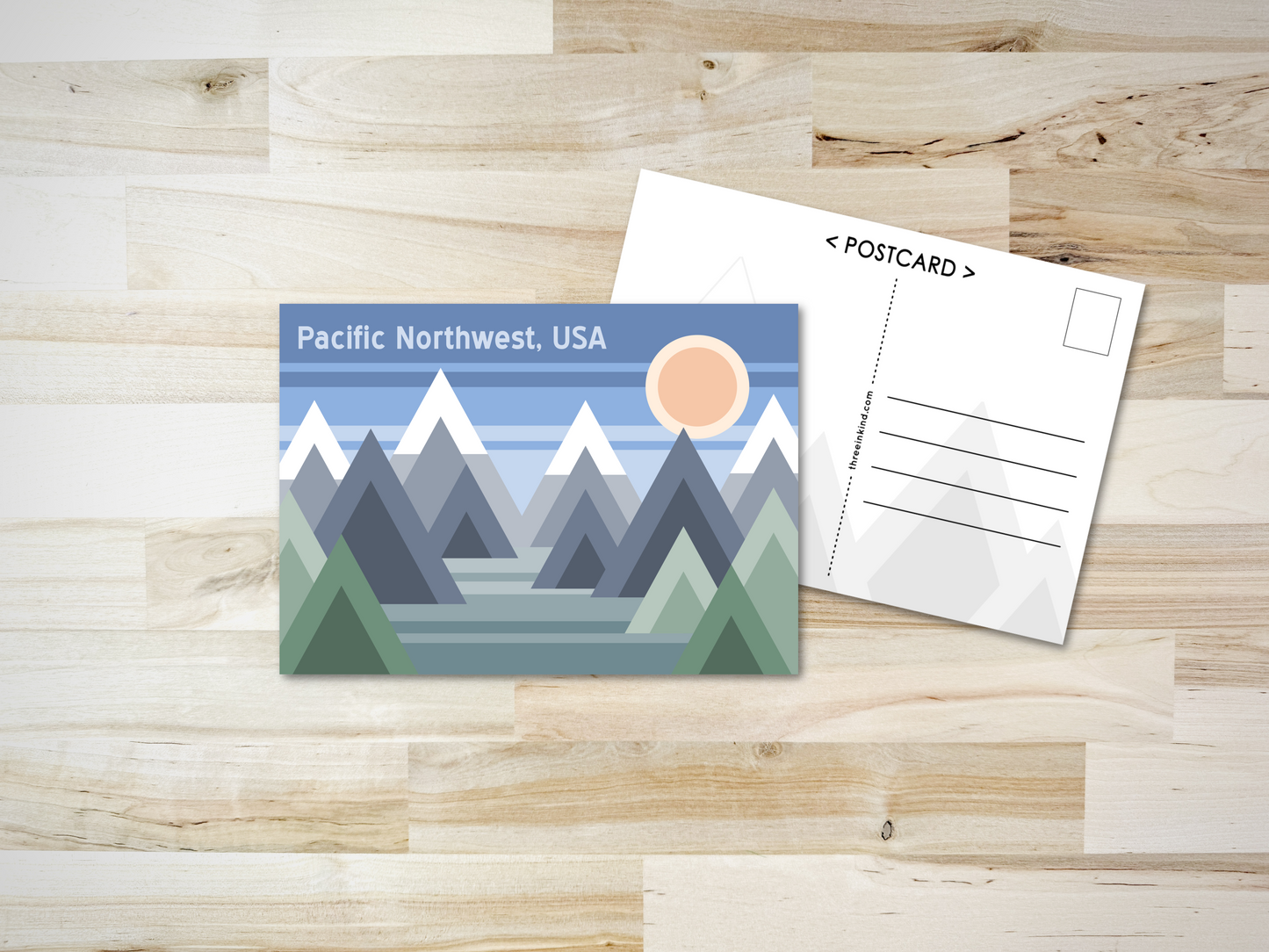 Pacific Northwest Postcard - Geo Design