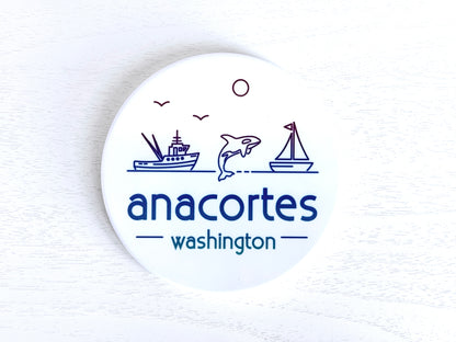 Anacortes Maritime Ceramic Coaster