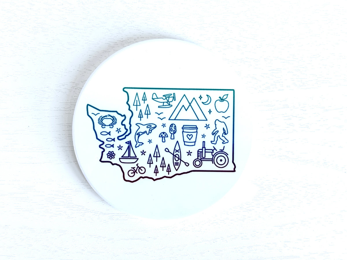 Everything Washington Ceramic Coaster