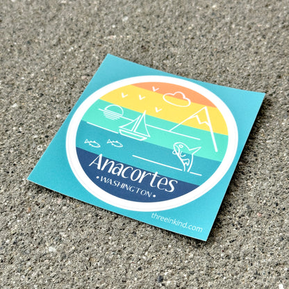 Perfectly Anacortes 3" Sunset Sticker / Decal