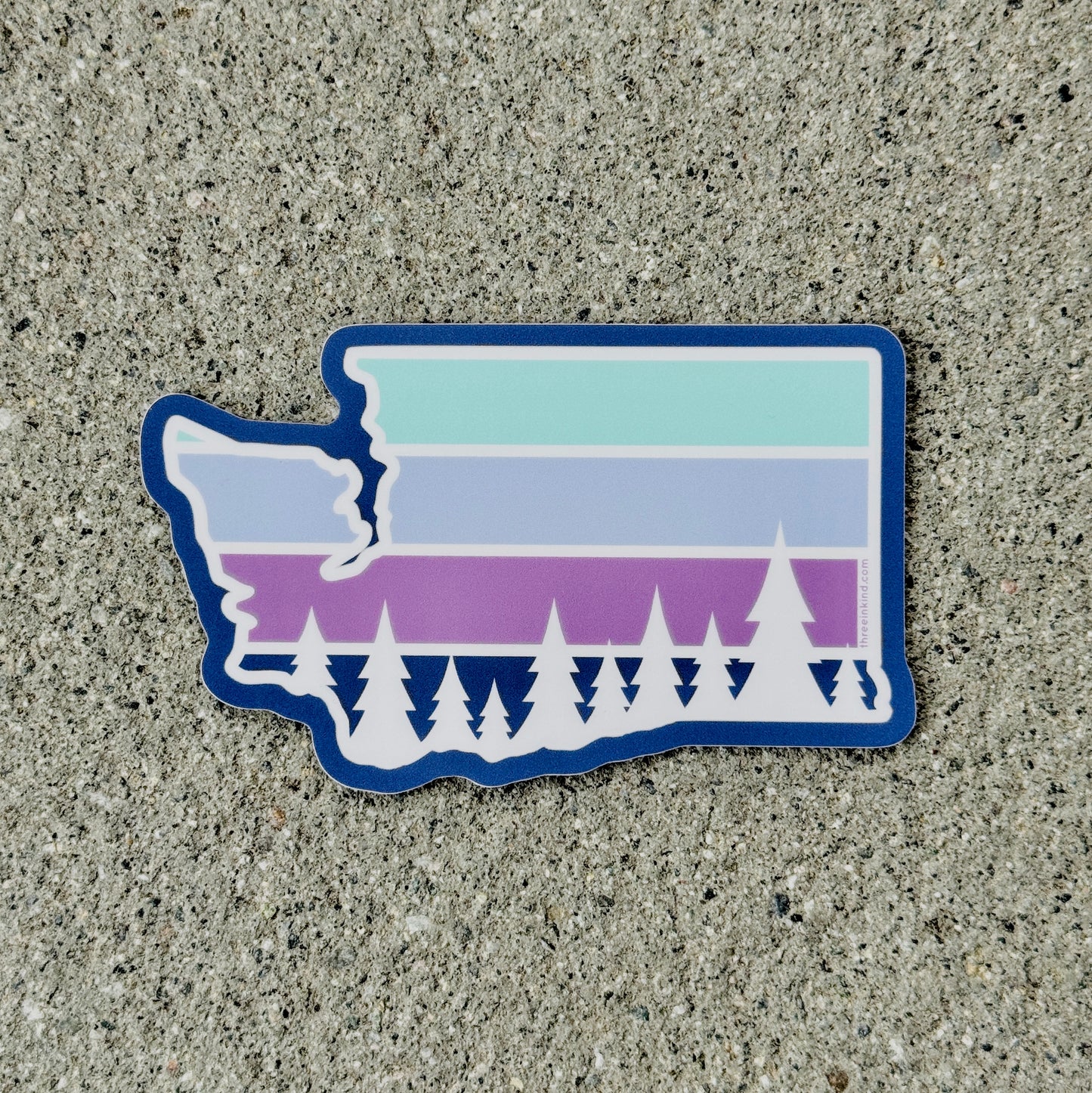 Washington State Color Block Cutout Sticker - Large / Decal