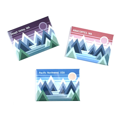 Anacortes Geo Mountain Design Magnet