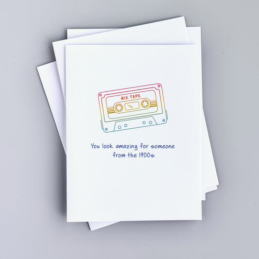 Mix Tape From the 1900s Birthday Greeting Card