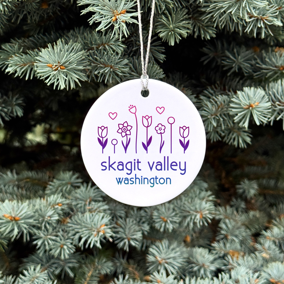 Skagit Valley Flowers Ornament