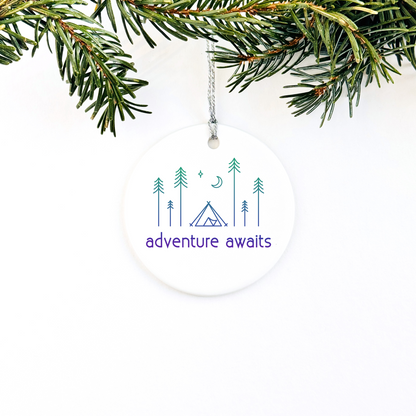 Adventure Awaits Tent Ornament