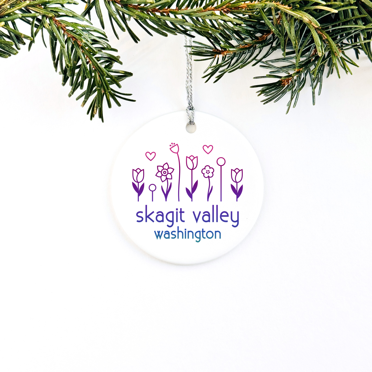 Skagit Valley Flowers Ornament