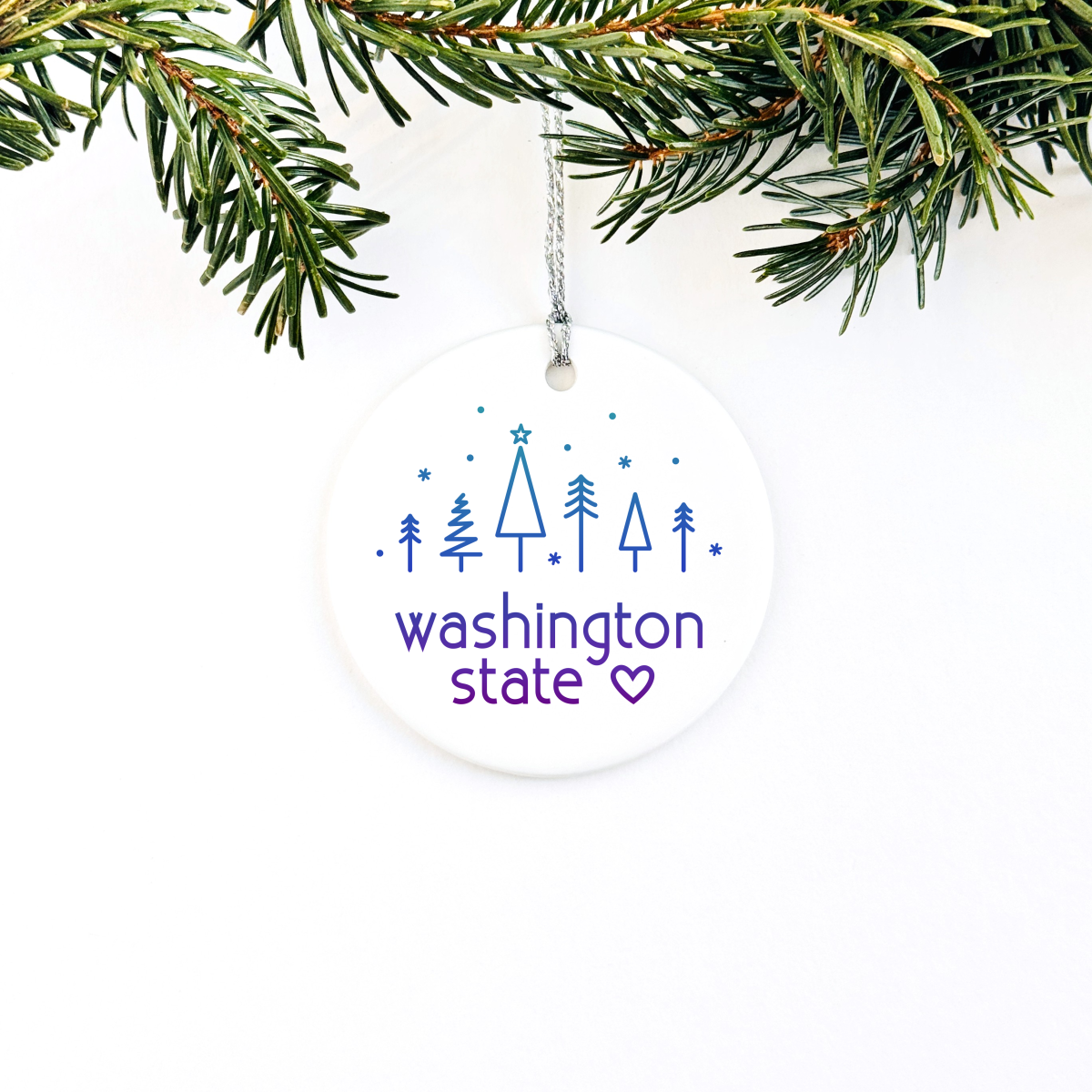 Washington Winter Trees Ornament