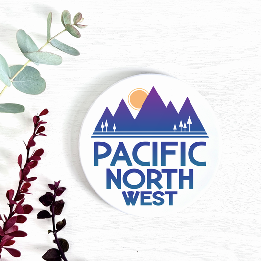 Pacific Northwest Bold Ceramic Coaster