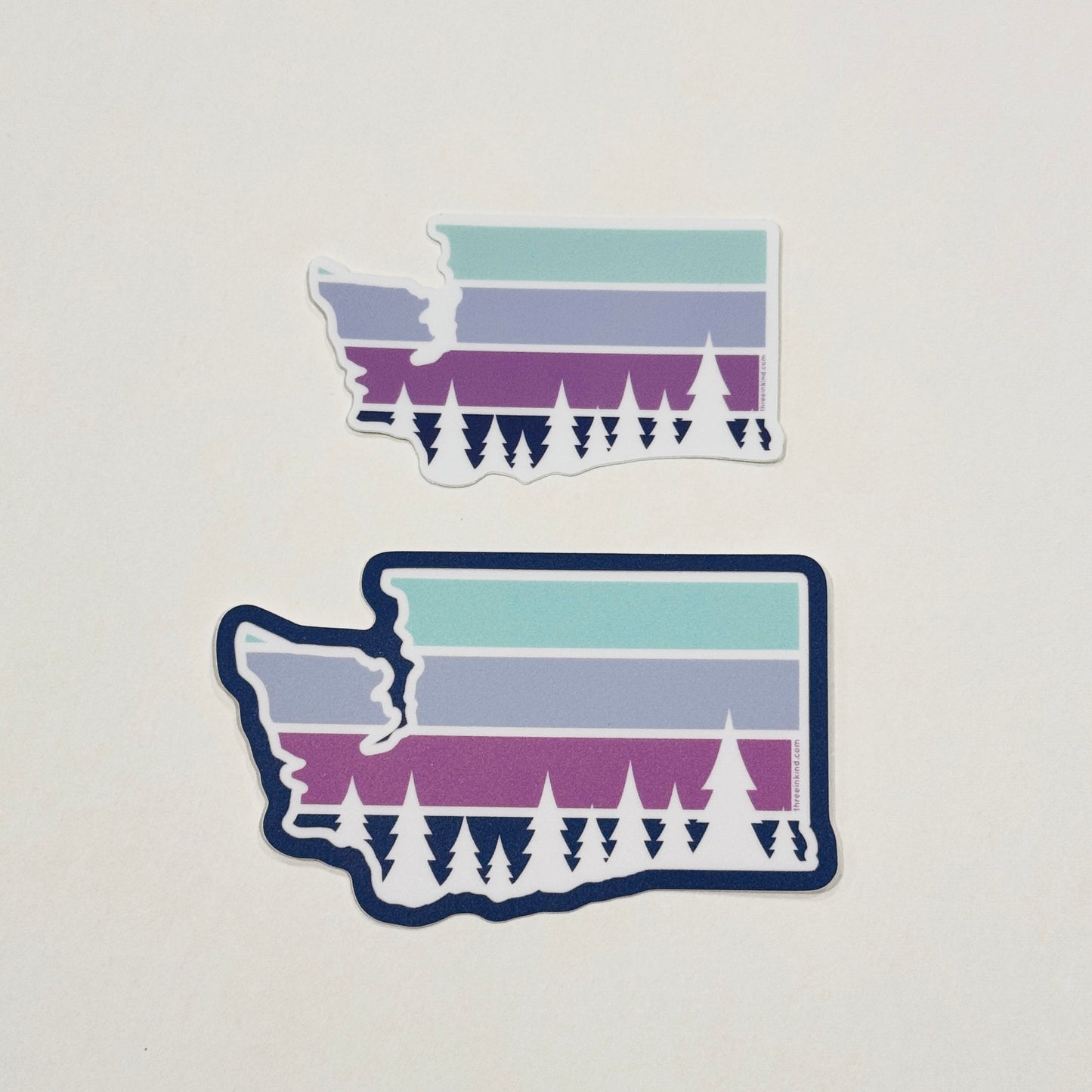 Washington State Color Block Cutout 3” Sticker / Decal