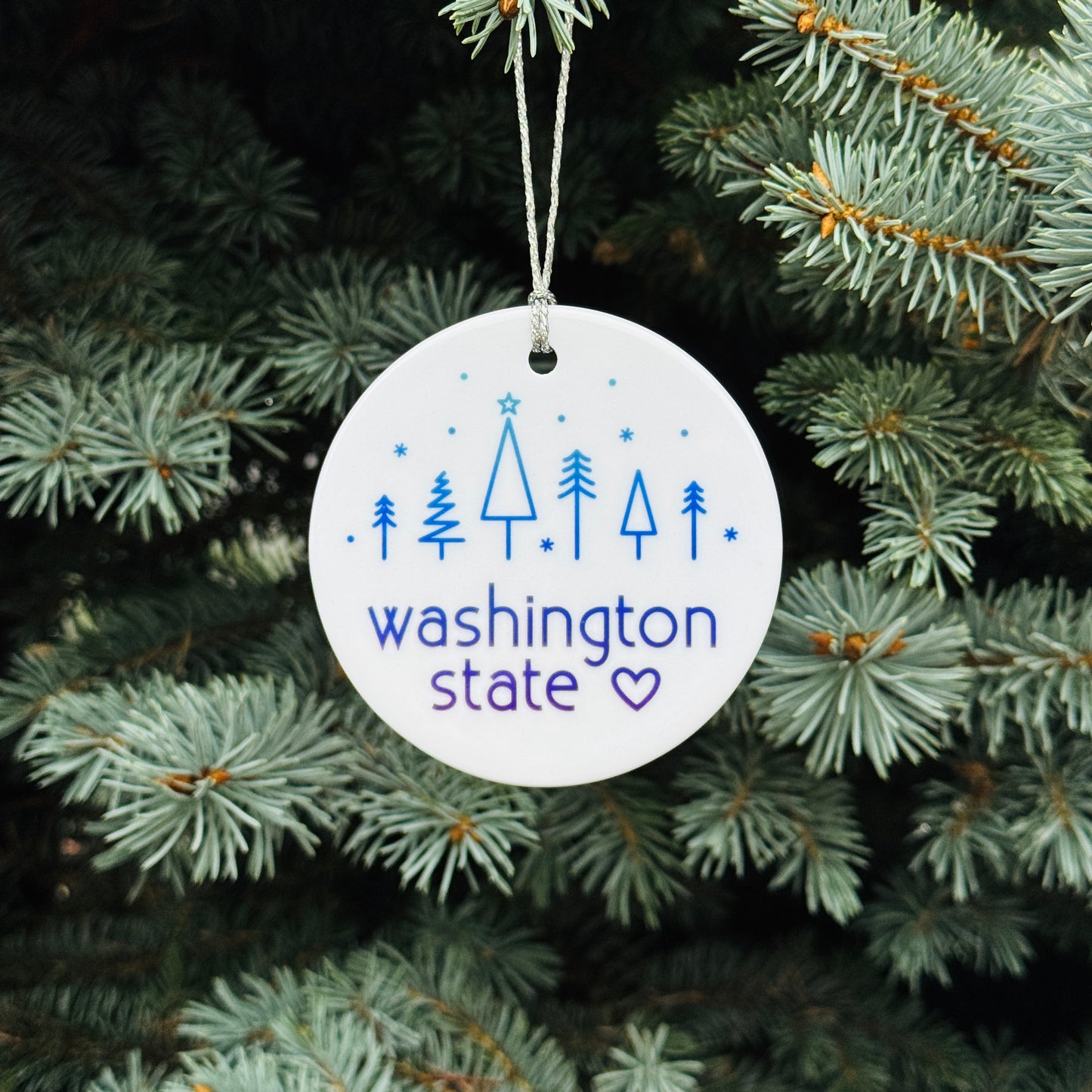 Washington Winter Trees Ornament