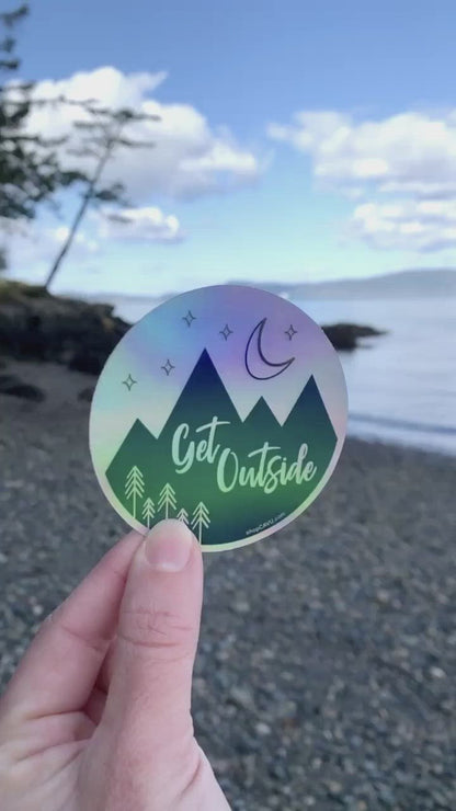 Get Outside Holographic 3" Sticker / Decal