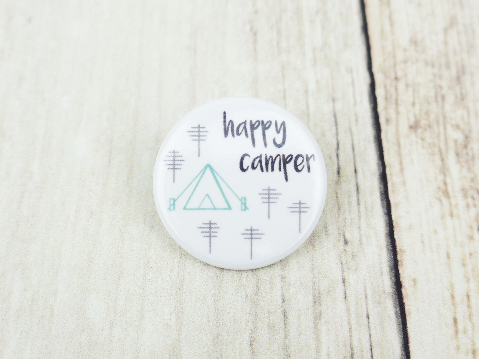 Button Pin - Happy Camper - CAVU Creations