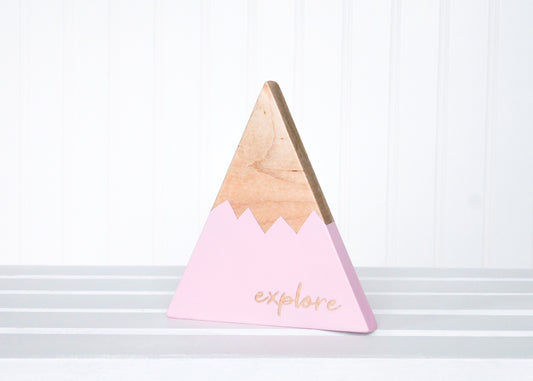 Wooden Mountain - Pink - "Explore" - CAVU Creations