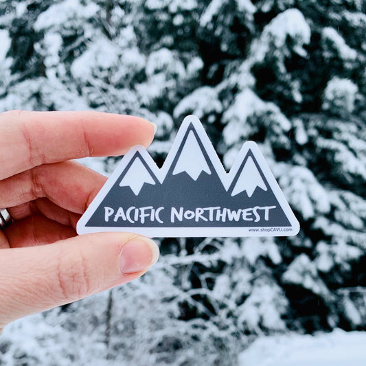Sticker / Decal - Mountains Pacific Northwest 3” - CAVU Creations