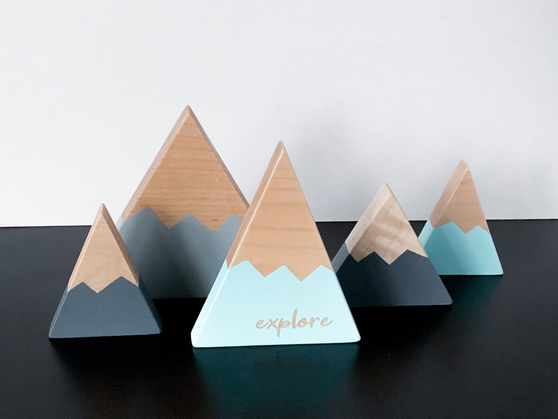 Wooden Mountain - Mint - "Explore" - CAVU Creations