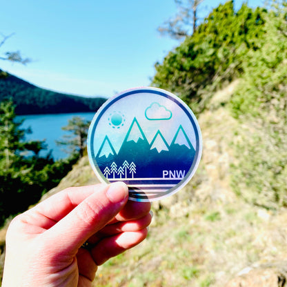 Sticker / Decal - PNW Circle Holographic 3" - CAVU Creations